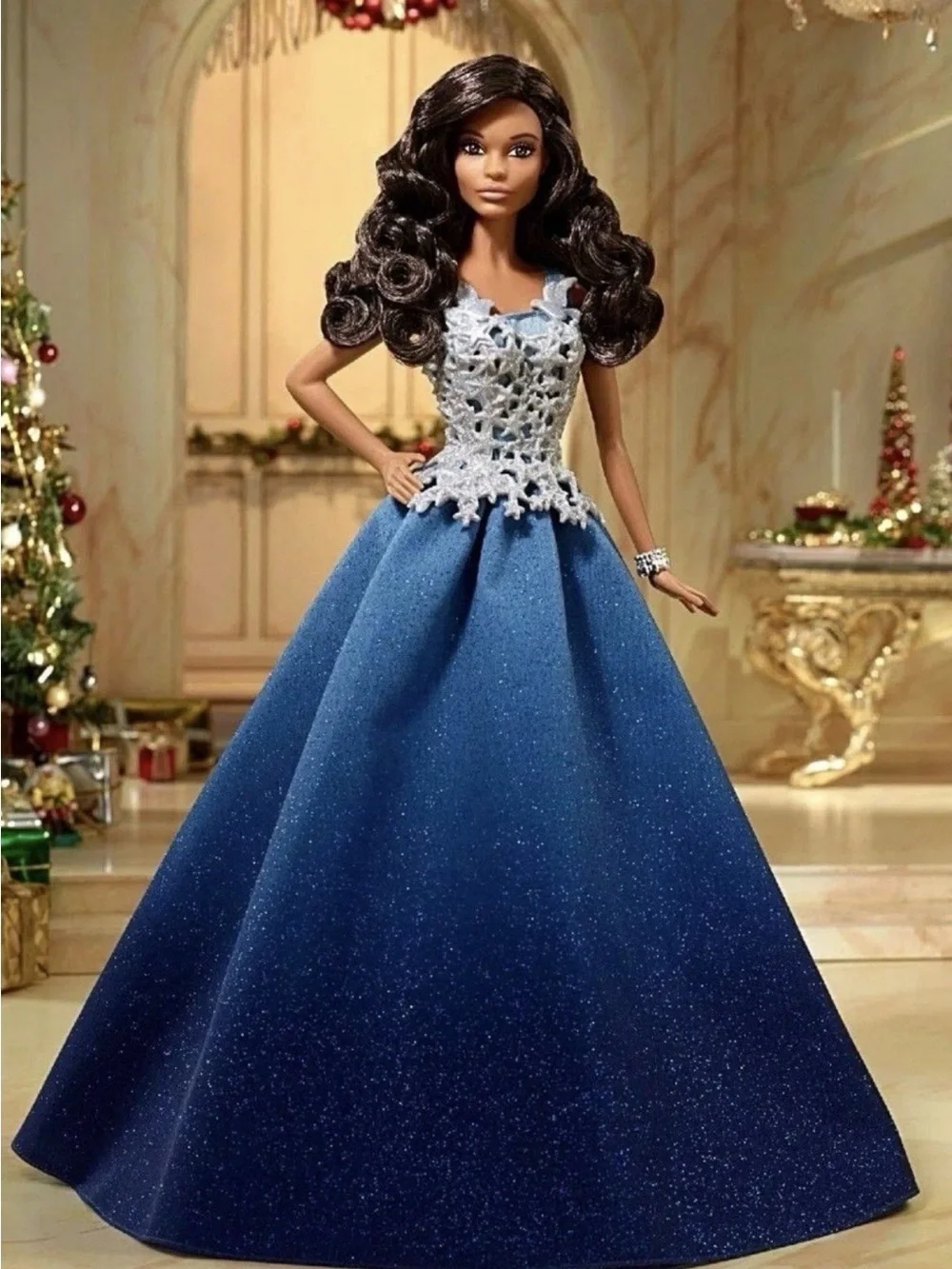 Barbie Holiday MODEL MUSE 2016 Peace Hope & Love Brunette Doll Damaged Box